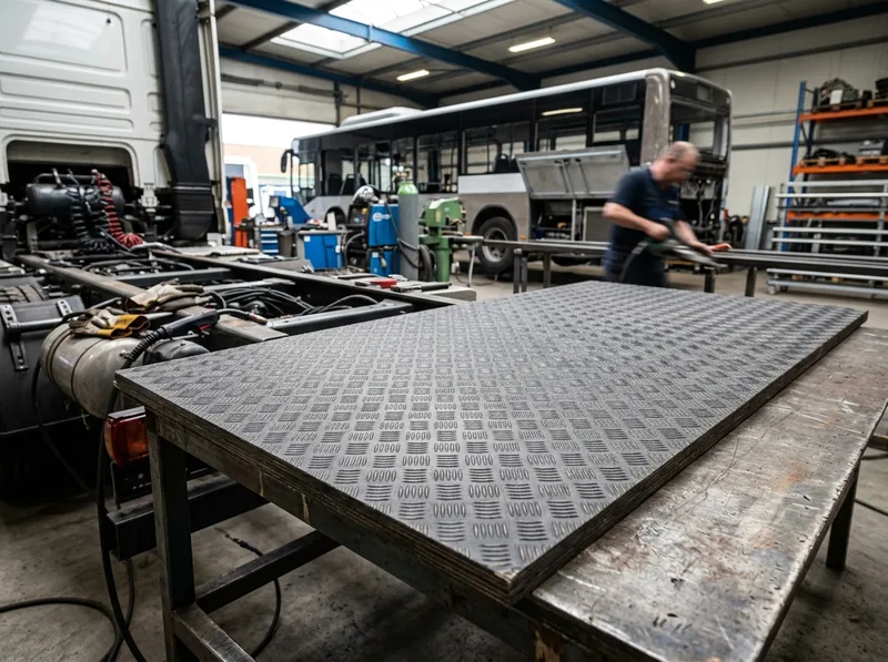 Woodix Chequered Plywood Anti-Skid Flooring